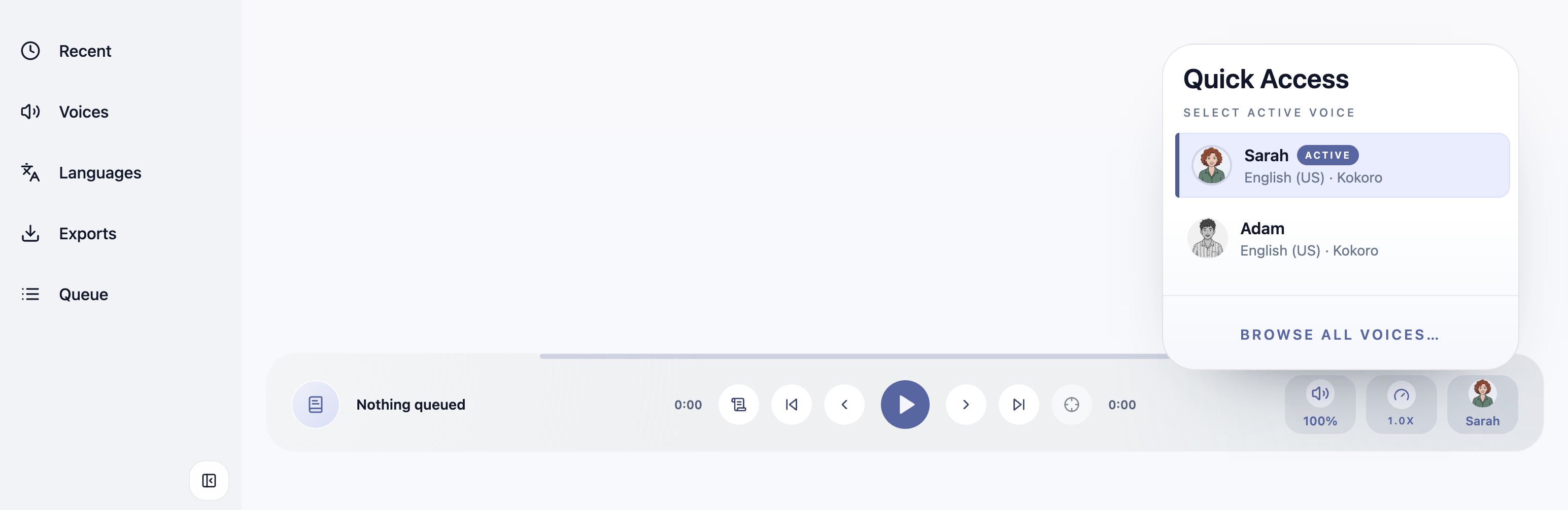 Manage Voices and Languages